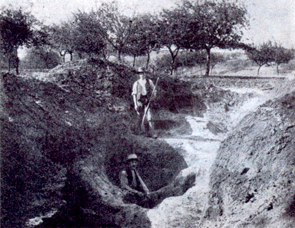 Grabung beim Kleinkastell Hofäcker, Rinschheim